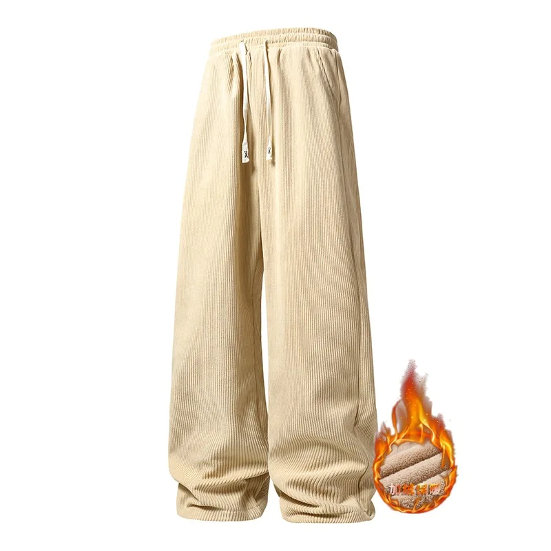 Men Warn Running Pants Joggers Sweatpant Autumn Jogging Sport Trousers Loose Gym Fitness Straight Breathable Active Pants