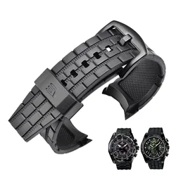 for Casio Edifice Series EF-550/EF523 Rubber Watch Straps for Casio EF550 Diving Sport Watchband Wristband Bracelet Belt