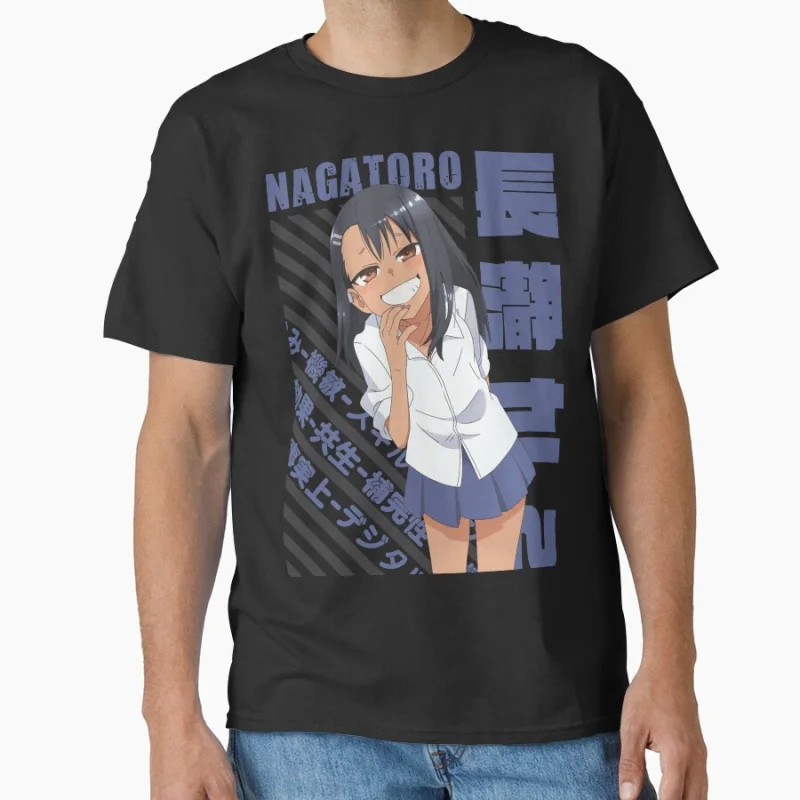 

Ijiranaide, Nagatoro-san，Dont Toy With Me Anime T shirt for man Large size Tops Manga Graphic Print Y2k Clothes Cartoon Tee