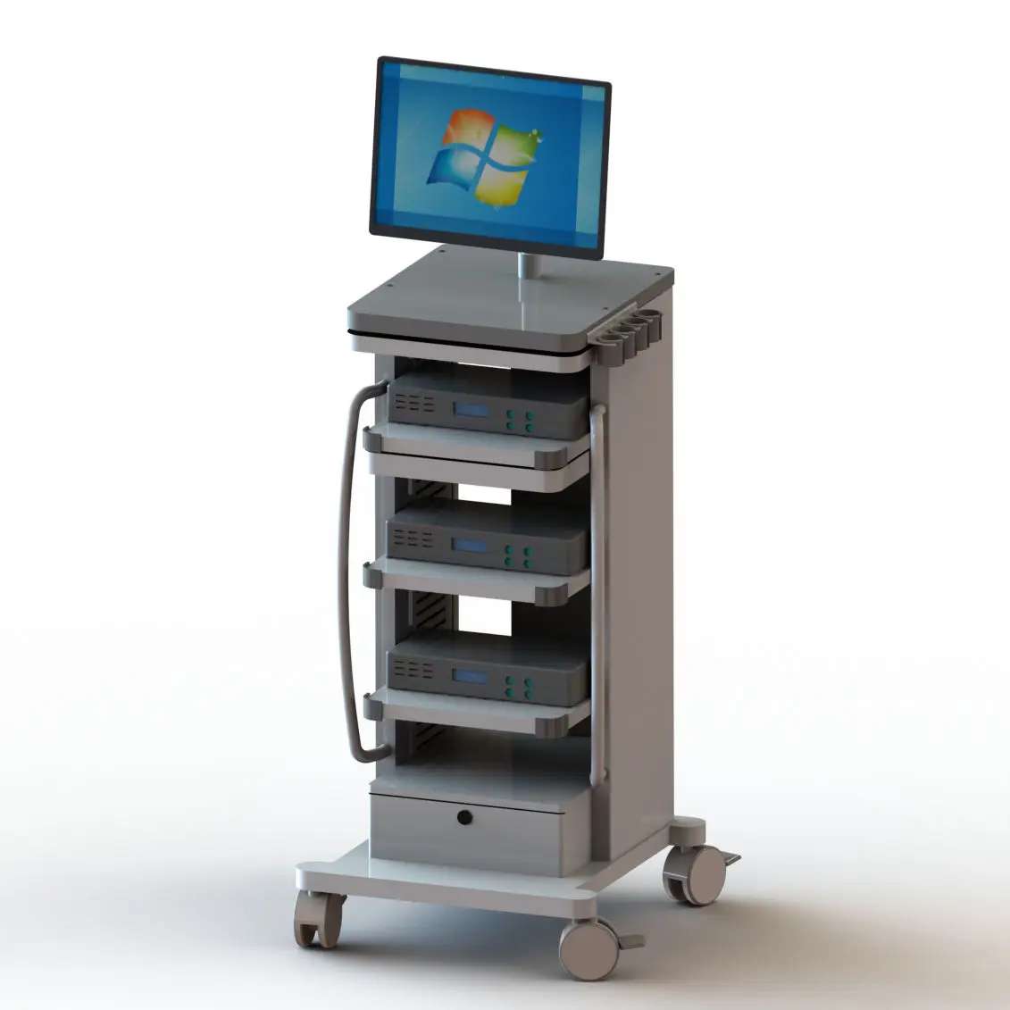 NBRIDGE NBR-NT-01 Hospital Furniture Mobile Medical Computer Cart Integrated Workstation 300lbs Load-bearing, Hospital Use