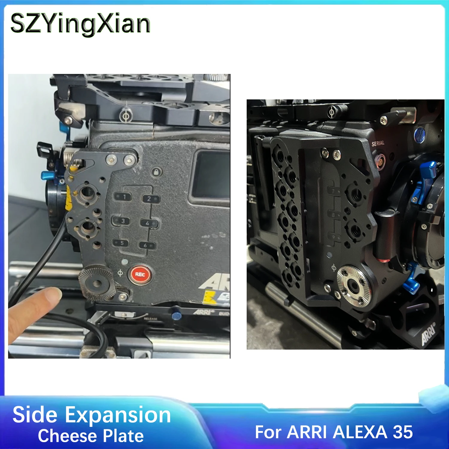 For ARRI ALEXA35 Camera Side Expansion Board with ARRI Rosette Gear Install and Fix With M4 Screws