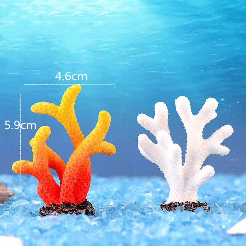 2pcs/lot simulation resin coral aquarium fish tank fish turtle small ornaments mini gift decoration starfish DIY ornaments