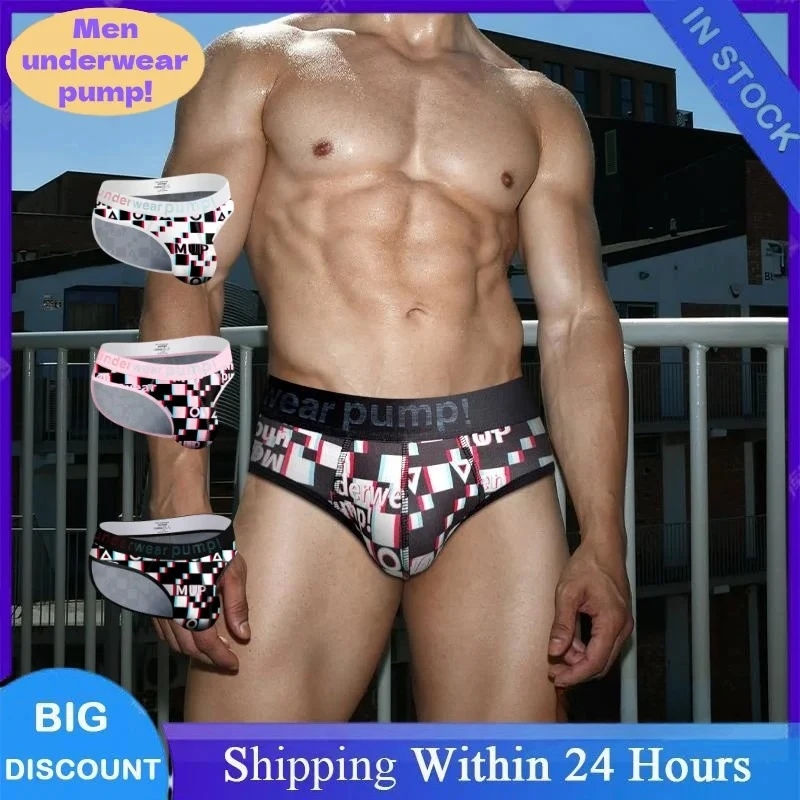 

1/2/3 PCS Men's Sexy Briefs Printed Slips Brief Cueca Masculina Panties Calcinha Calzoncillos Hombre Breathable Underwear MP2113