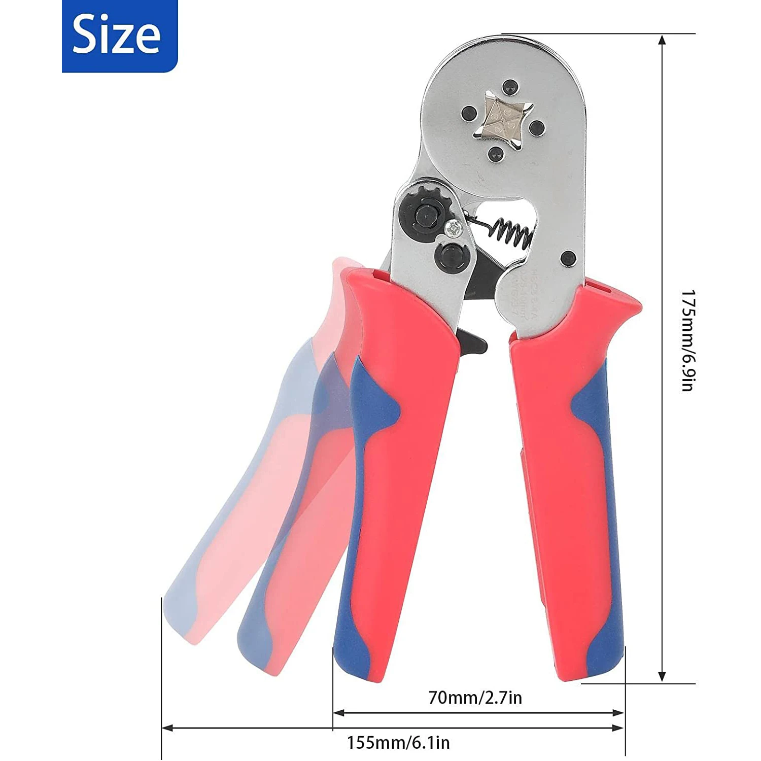 Imagem -02 - Fio Virola Crimpagem Tool Kit Auto Ajustável Ratchet Crimper Alicates Terminais de Cobre End Conjunto de Prata Awg 237 Hsc8 a