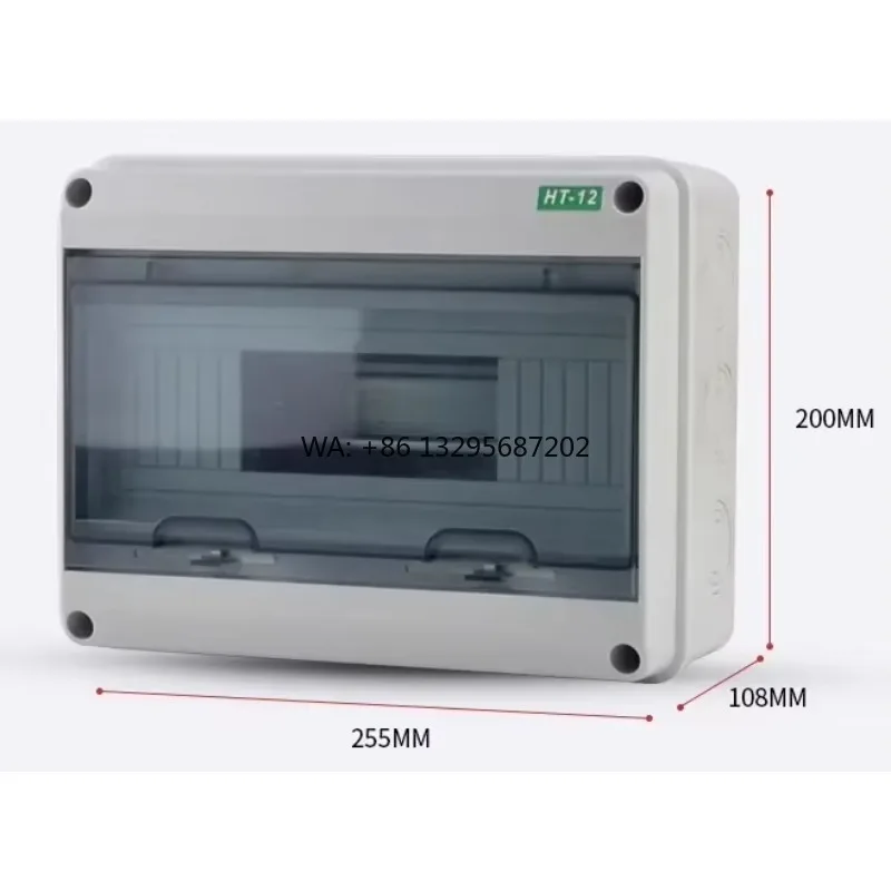 

HT 5/8/12/15/18Ways Outdoor Waterproof Electrical Distribution Box Circuit Breaker MCB Power Plastic Junction Wire Box
