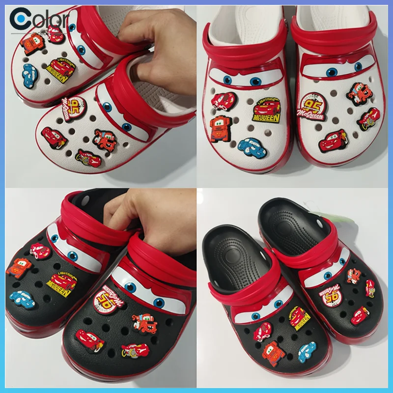 

Lightning Mcqueen Cave Shoes Man Women Slippers Beach Sandals Cartoon Waterproof Anti-Slip Leisure Outdoor Couple Slipper Gift