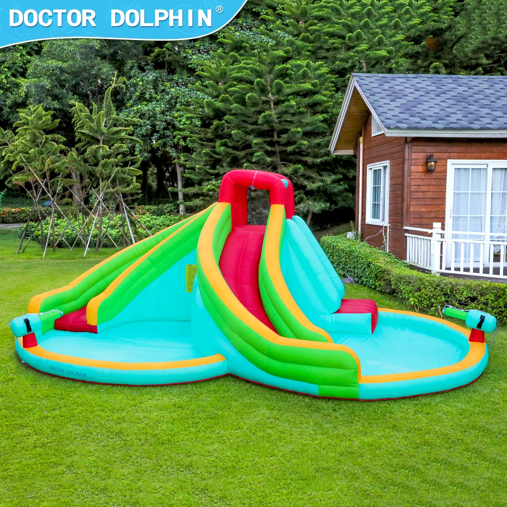 

Doctor Dolphin Playground Ball Pool Water Slide Toy Kid Jumping Castle Bouncing House Inflatable Bouncer