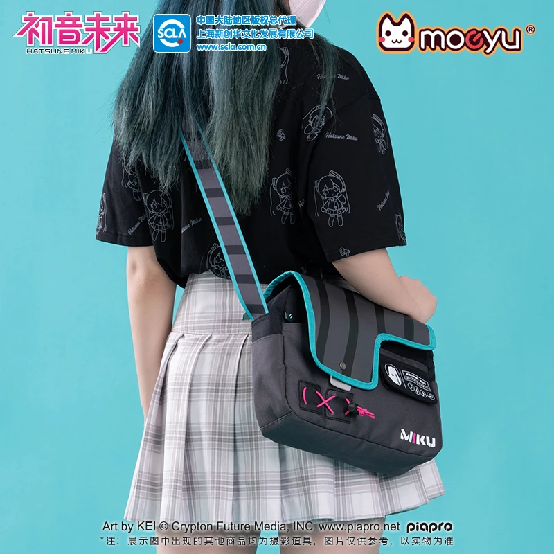 Moeyu tas selempang Anime Miku Messenger untuk wanita pria Vocaloid Cosplay tas sekolah siswa tas bahu tas Tote Fashion tas tangan