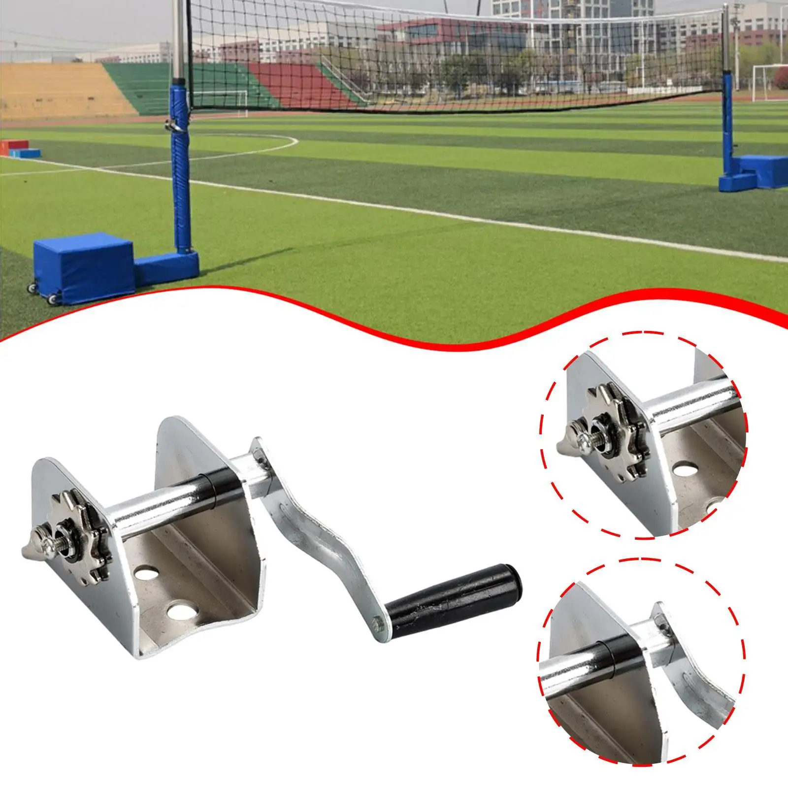 Sportnetz Spanner Spanngerät Zubehör Tennis Pole Net Spanner Handkurbel Drahtspanner für Outdoor Gym Hinterhof