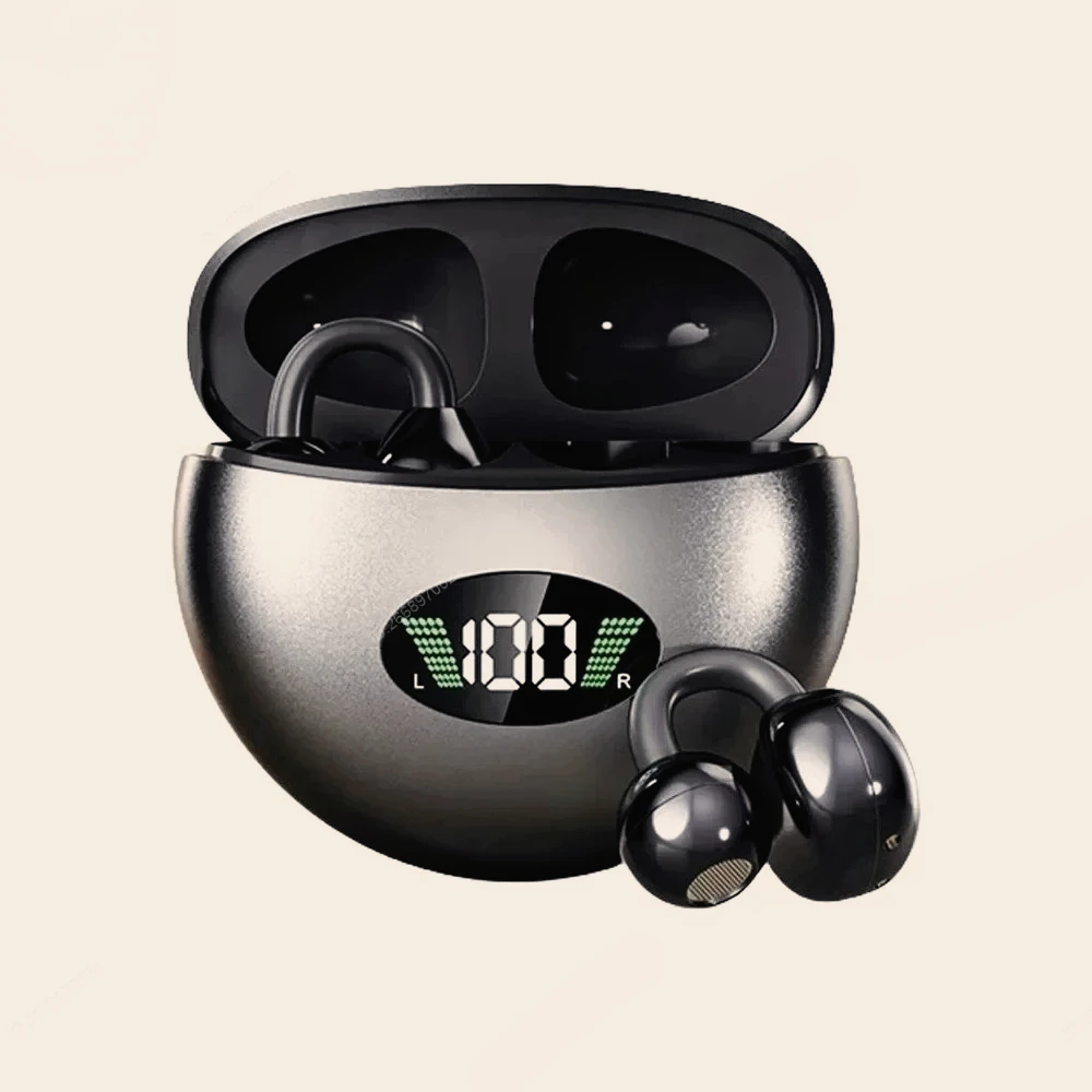 Clip-on Headphones Wireless Bluetooth Earbuds Premium Sound 