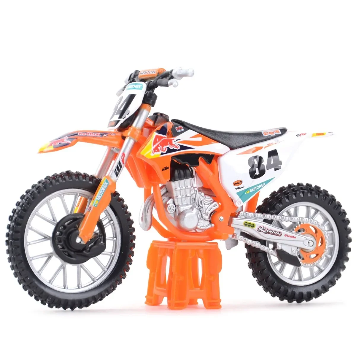 Bburago 1:18 Honda Africa Twin Ducati، نموذج دراجة نارية مصنوع من خليط معدني لمحاكاة الرالي
