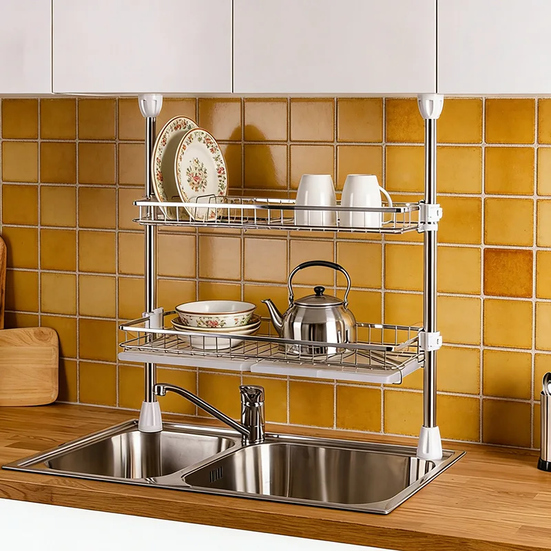 Kitchen storage rack stainless steel spice box kitchen utensils storage rack