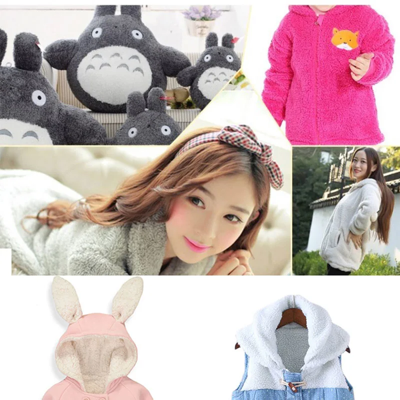 Lamb velvet Fabric Thicken winter warm Super Soft Lamb Fabric DIY Handmade Coat dress Sewing doll Quilting Plush Flannel cloth