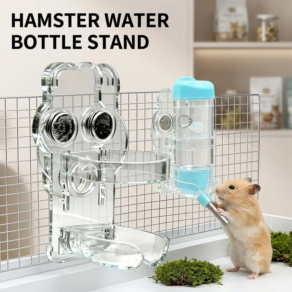 Small Pet Water Dispenser Stand With Strong Base And Easy To Install For Rabbits Guinea Pigs Cage Accessories Pet Supplies
