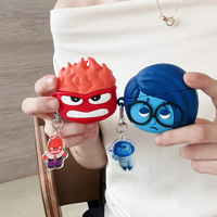 For Airpods 1 2 3 4 Pro Pro 2 Inside Out Anger Sadness Silicone Earphone Case Accessories Cover With pendant