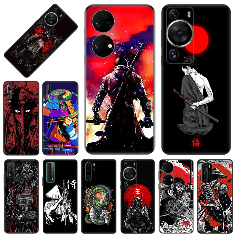 Phone Case For Honor X9b X6 a X7 X8 b 4G 70 90 Magic5 Ancient Samurai Huawei P20 P30 P40 Lite P-SmartZ Soft Protective Cover