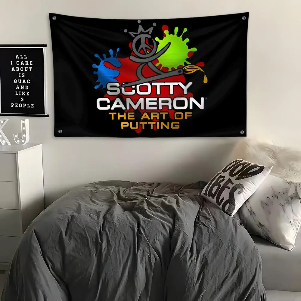 S-ScoTTY C-CameRONS Flaggen, faltbare Flagge ohne Installation, personalisiertes Logo-Banner für Wohnheime, Picknicks im Freien, Balkone – Detail 11