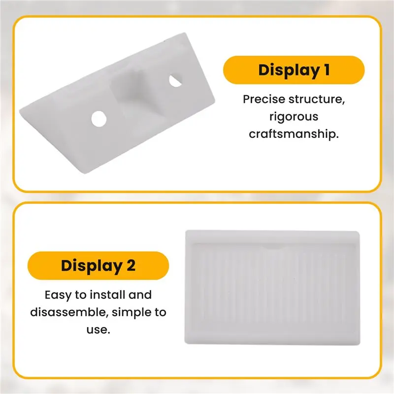 AS60- Furniture Cabinet Fastener Corner Braces Angle Brackets White 10Pcs