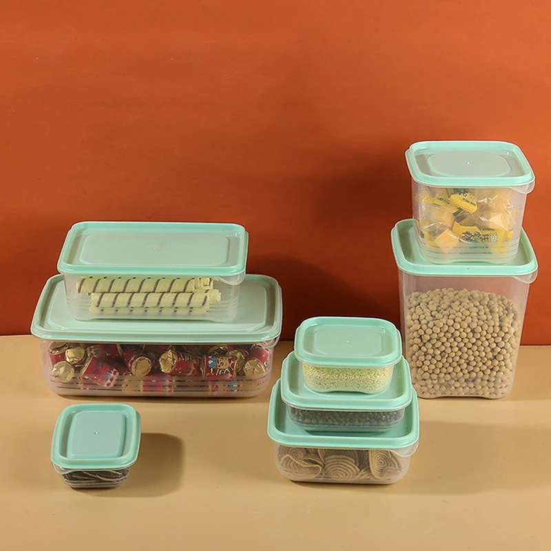 Frozen Preservation Box Thick Plastic Food Sealing Box Bento Box Refrigerator Kitchen Storage Box Multi Piece Freezer Box