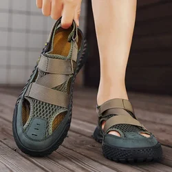 New Men's Sandals High Quality Men Breathable 2024 Summer Shoes Classic Men Soft Sandals Sneakers Fashion Beach Sandals Big Size