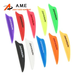 50pcs Air Groove Feather 1.75Inch Arrow Feather Rubber Vanes for Aluminum Carbon Arrows Archery Hunting Shooting Accessories