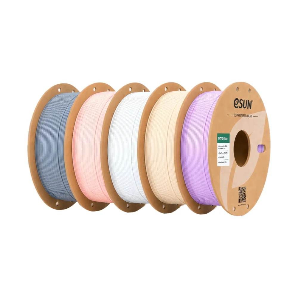ESUN 5kg Matte PETG 3D-Drucker-Filamente 1,75mm Hochfeste Mehrfarbige Matte PETG-Druckmaterialien Kompatibel mit Bambu Lab AMS