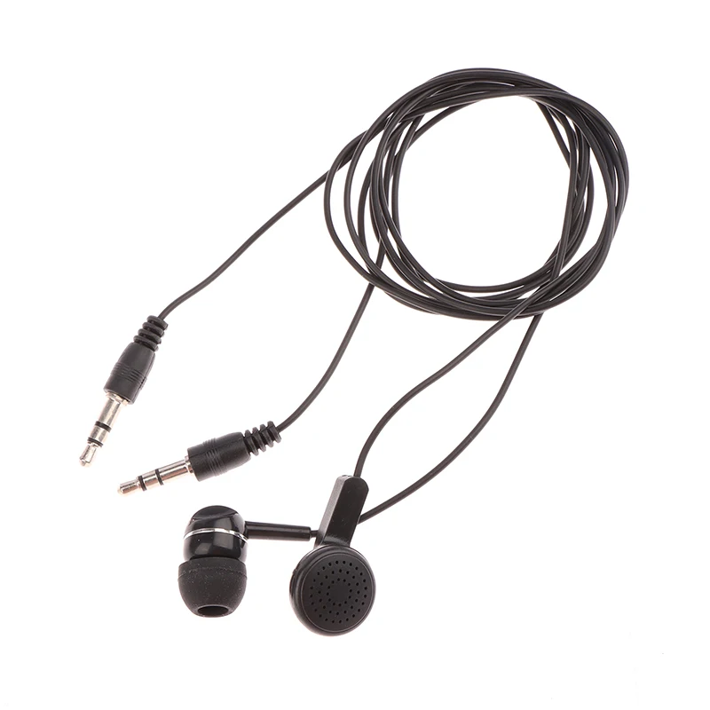 1Pc Earpiece 3.5mm Plug Single Side Headset Headphone Dual Channel Earphone for Laptop PC Headset