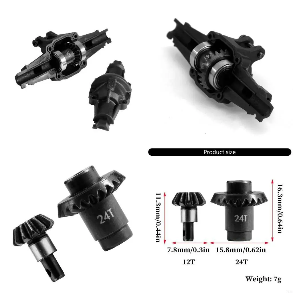 

76HF Remote Control Car Truck Model Upgrades Hardened Steel Gear Set 20T 24T Steel Gears for Remote Control