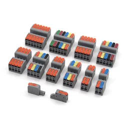 1PC Docking Plugging Wire Connectors Quick Electrica Wiring Terminals 1 2 3 4 5 6 Pins Push-in Splicing LED Cable Butt Splitter