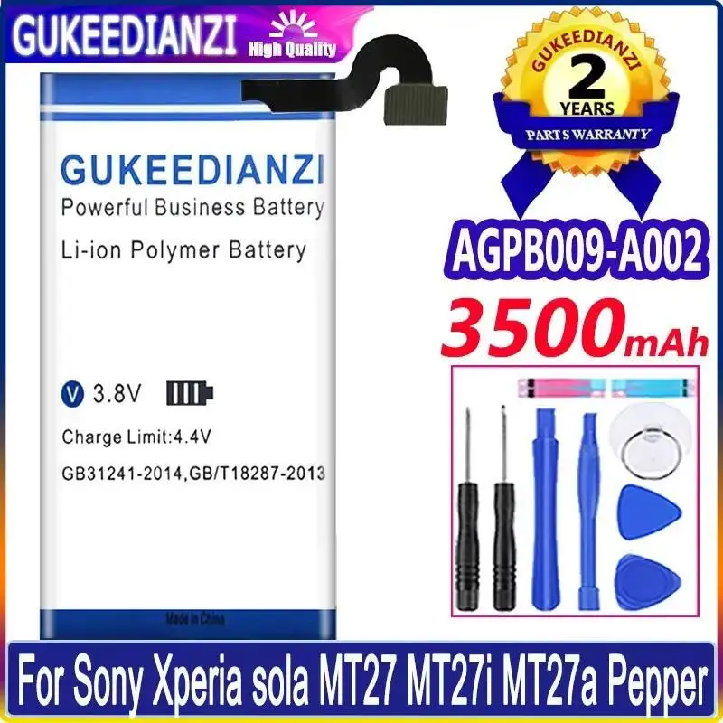 

AGPB009-A002 3500Mah Mobile Phone Battery Reliable Replacement For Sony Xperia Sola MT27 Mt27i Mt27a Pepper
