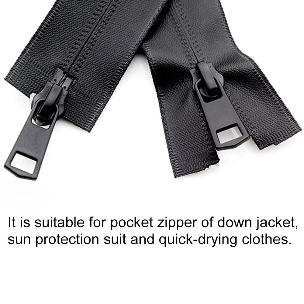 5# Open-end Double Slider Zip Waterproof Invisible Zipper DIY Sewing Jacket Coat