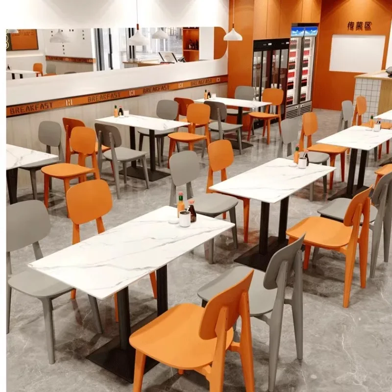 Slate Dining Table and Chair Set Commercial Canteen Furniture for Factory Staff School Student Restaurant Catering