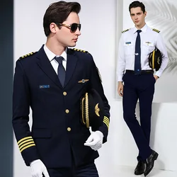 Pilot Airline Uniform Property Workwear Air Captain Uniforme Professional Suits Flight Attendant Men Aviation Uniforms Air Host