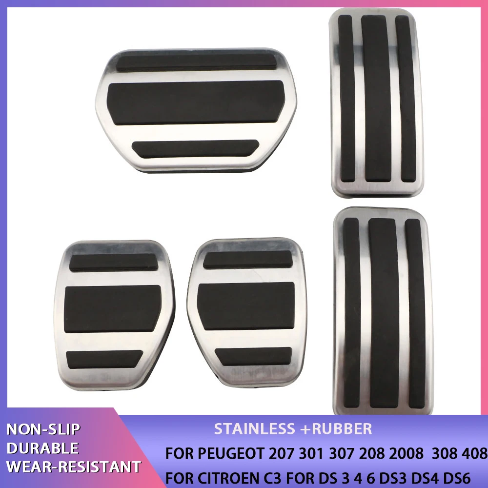 Car Accessory Gas Pedal Pad cover For Peugeot 207 301 307 208 2008 308 408 For CITROEN C3 C4 For DS 3 4 6 DS3 DS4 DS6