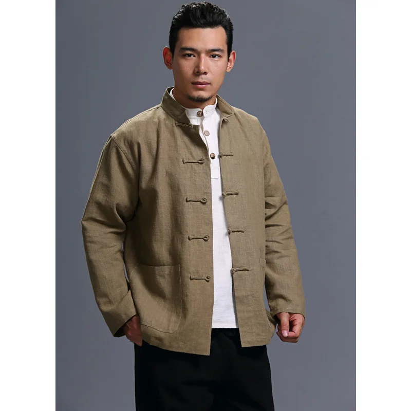 

Fabric Men's Clothing Improve Suit Placket Ramie Chinese Button Knots Cardigan Multi-Color Optional