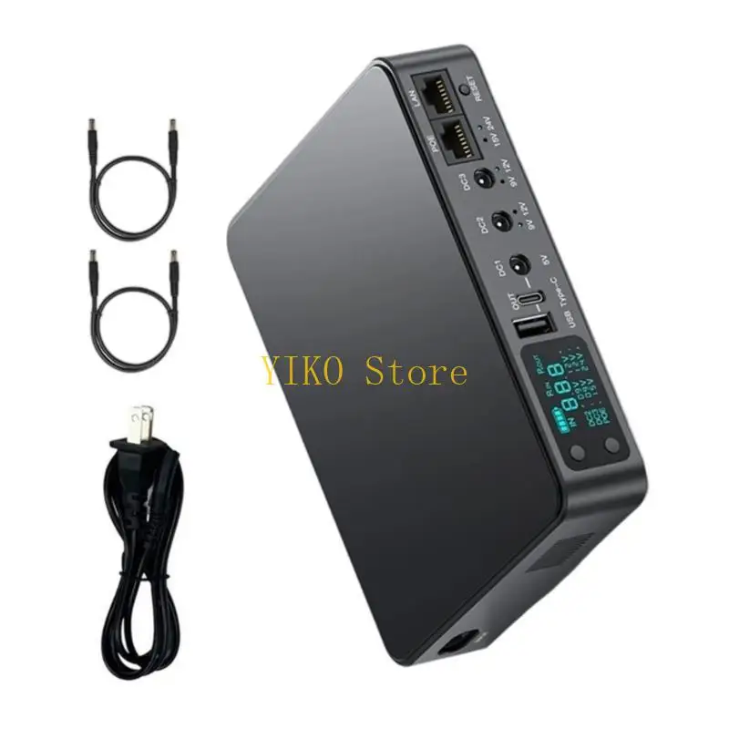 K32C UPS Battery Backup with Digital Display for WiFi Camera Router Speaker