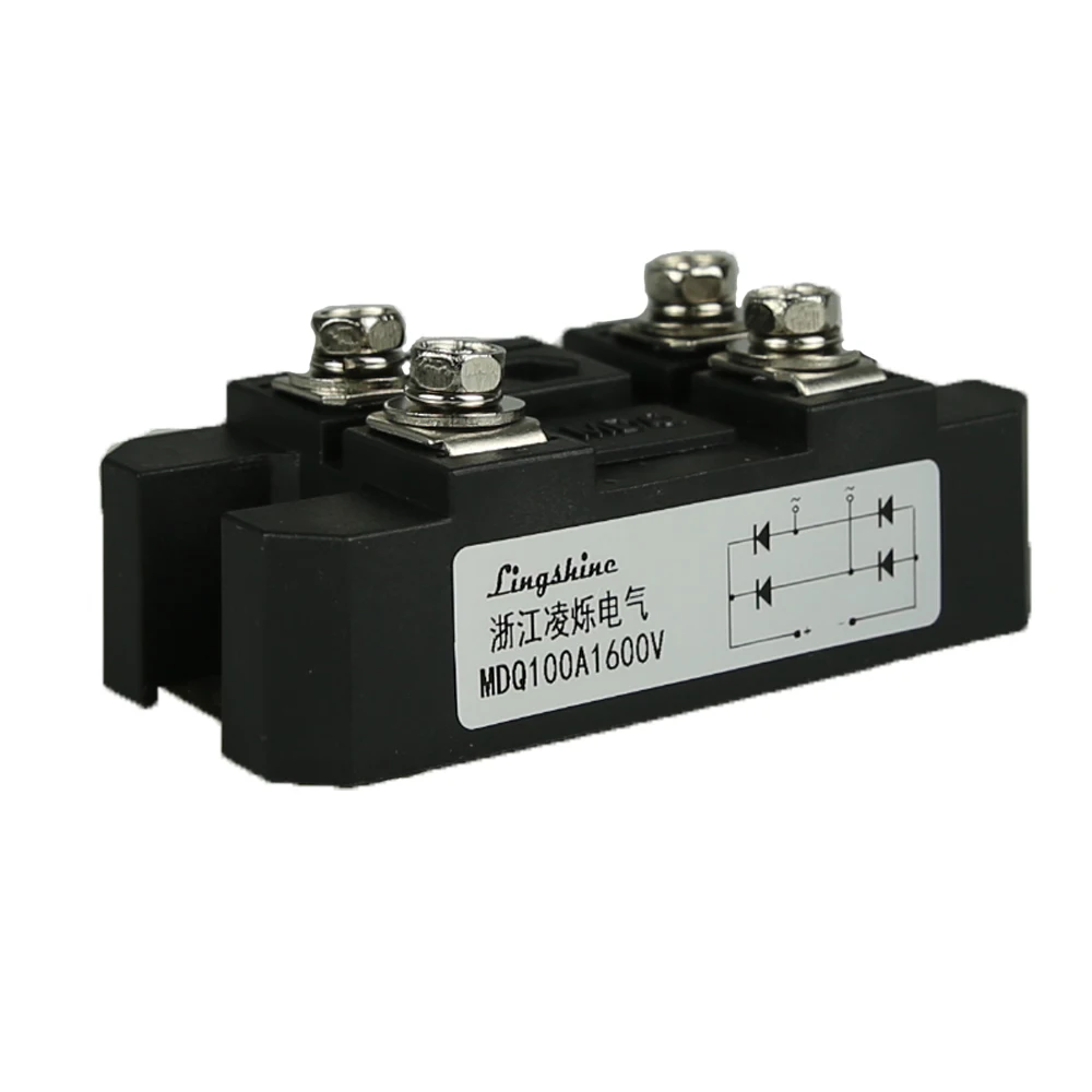 Single-phase MDQ 60A 1600V Black bridge rectifier 60A 100A 150A 200A Single-phase rectifier bridge module