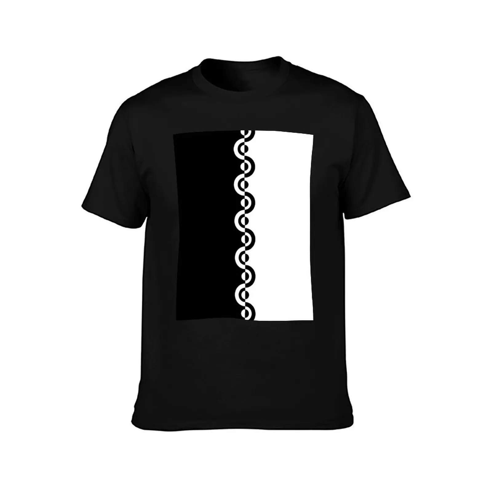 Black & White 60's Two Tone Mod Ska Pattern T-Shirt Durable Work Wear T-Shirt