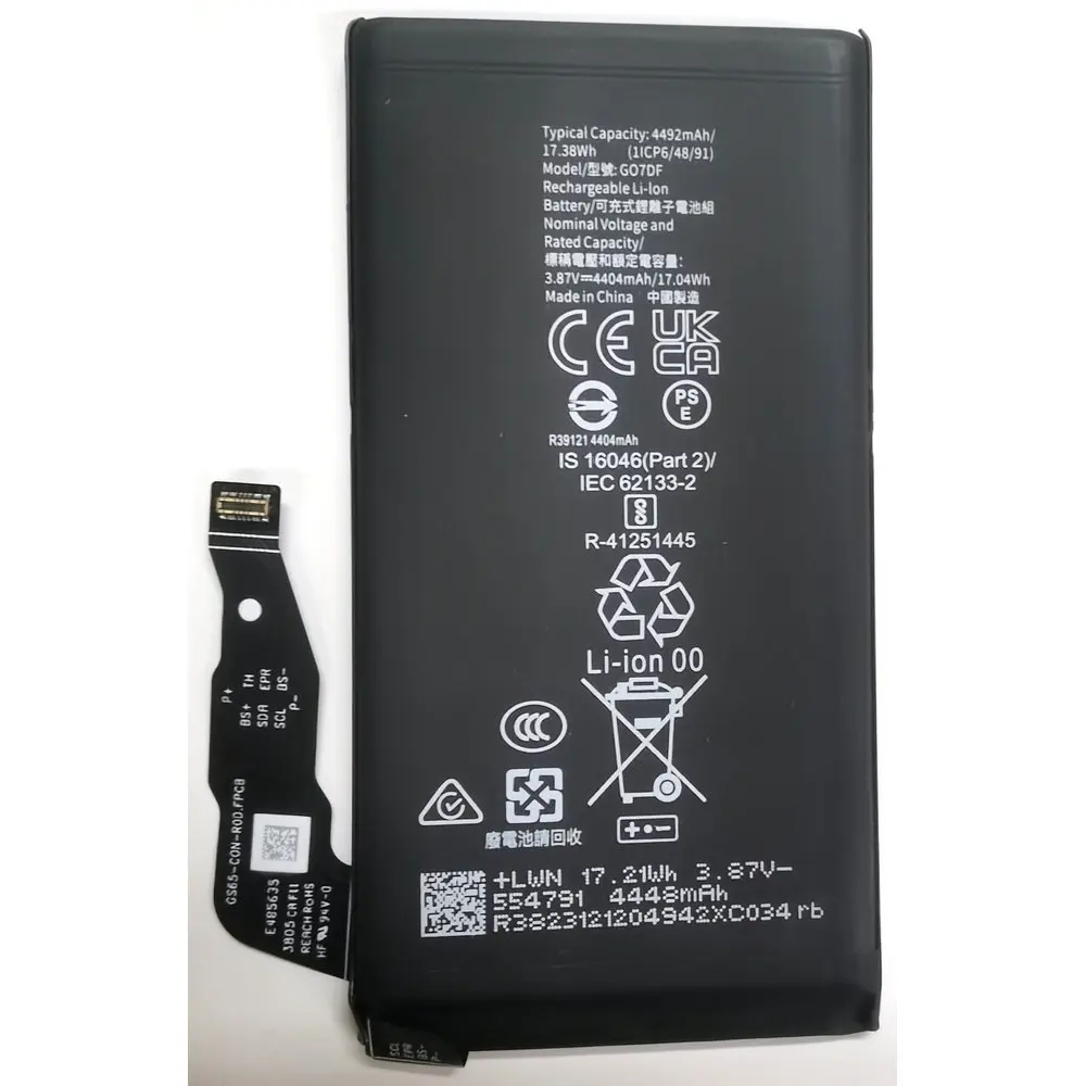3.87V 4448mAh G07DF Battery For Google Pixel 8A Mobile Phone 1ICP6/48/91