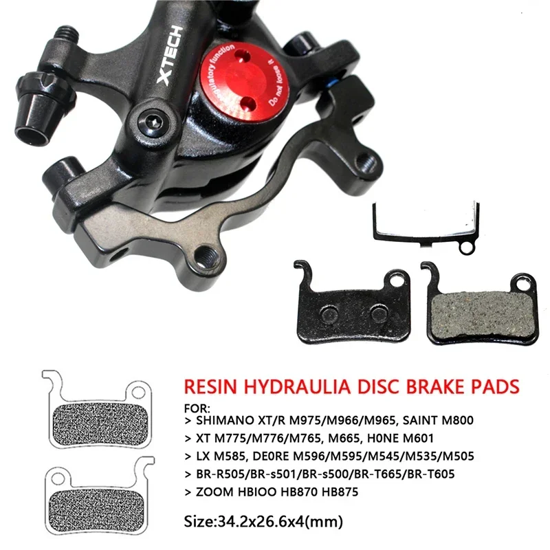 ZOOM XTECH HB100 Mountain Bike Hydraulic Brake Kit Durable Disc Calipers (Front + Rear) for MTB Downhill & Off-Road Cycling