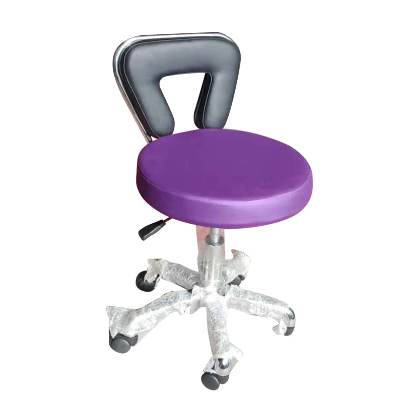 

Black&Purple Pedicure Stool Master Stool Beauty Salon Stool