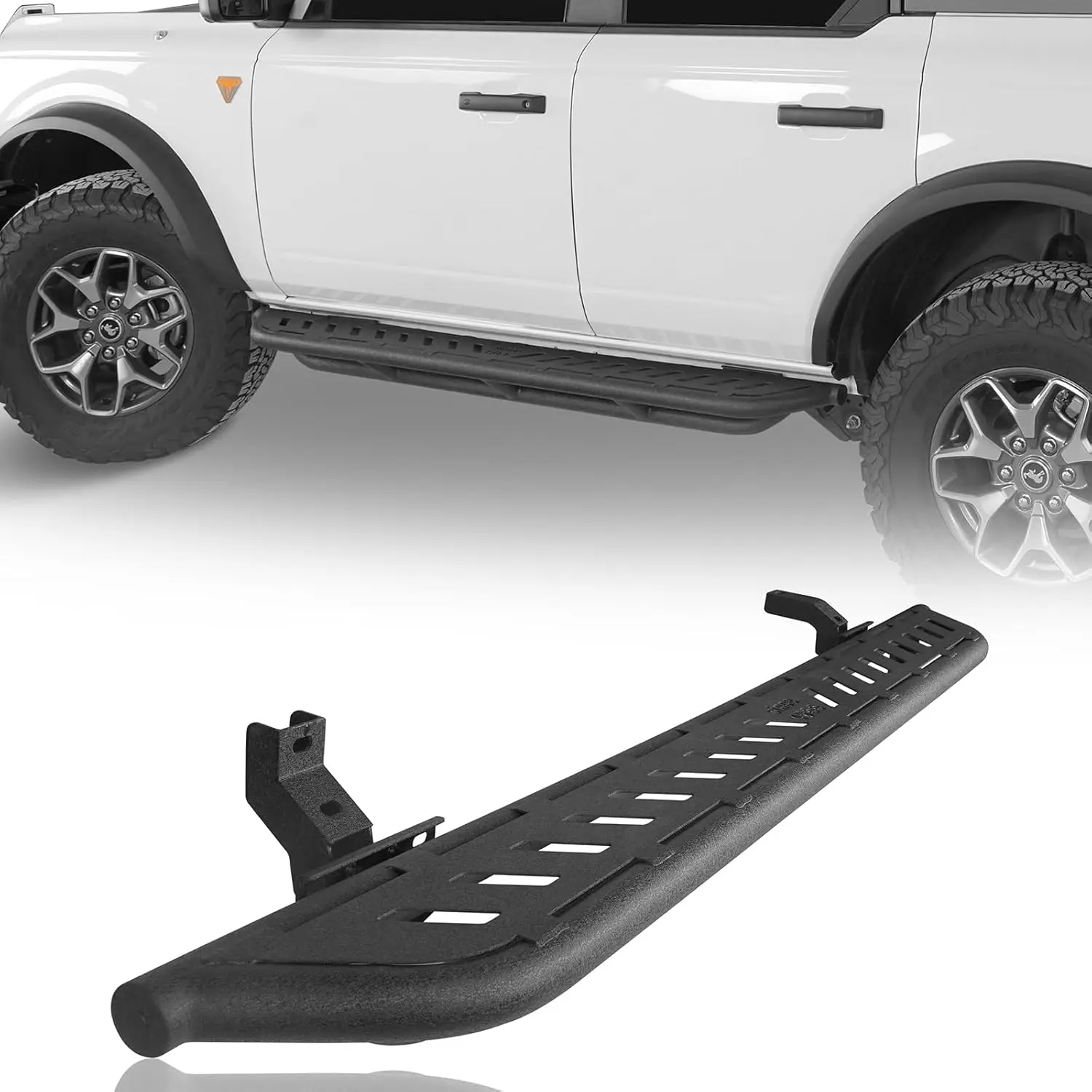 

Боковые ступеньки Bronco, подножки Nerf Bar Rock Rail для Ford Bronco 2021 2022 2023 2024 2025 4-дверные (кроме Bronco Sport)