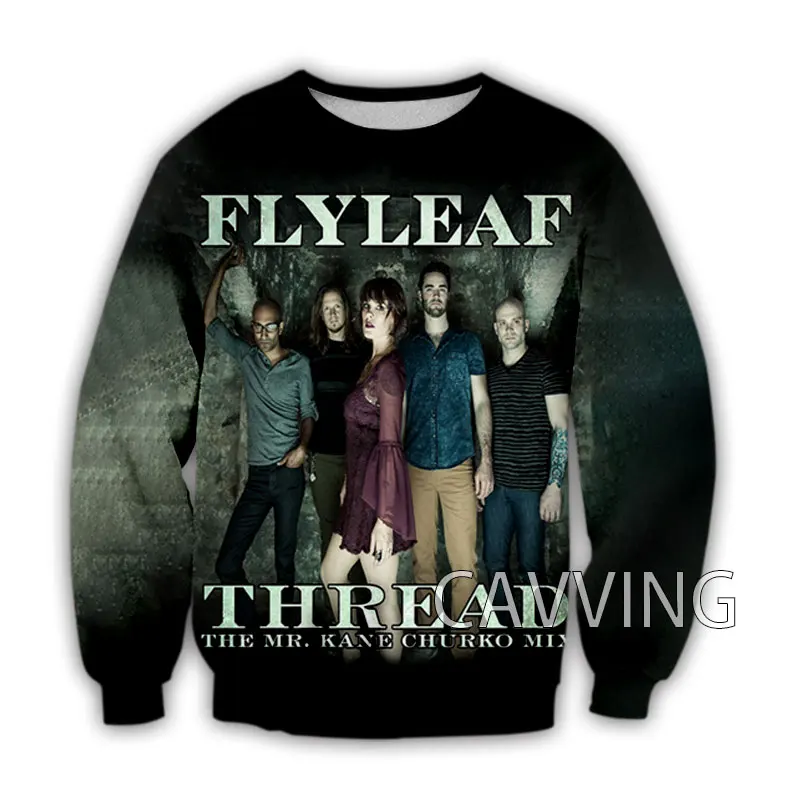 

CAVVING 3D Printed Flyleaf Band Crewneck Sweatshirts Harajuku Styles Tops Long Sleeve Sweatshirts for Men/women