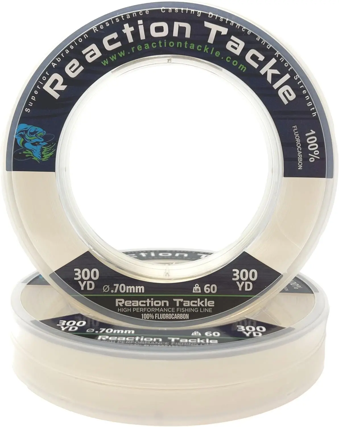 

Tackle 100% Pure Fluorocarbon Fishing Line - High Strength, Abrasion-Resistant, Fast-Sinking, Virtually Invisible, with