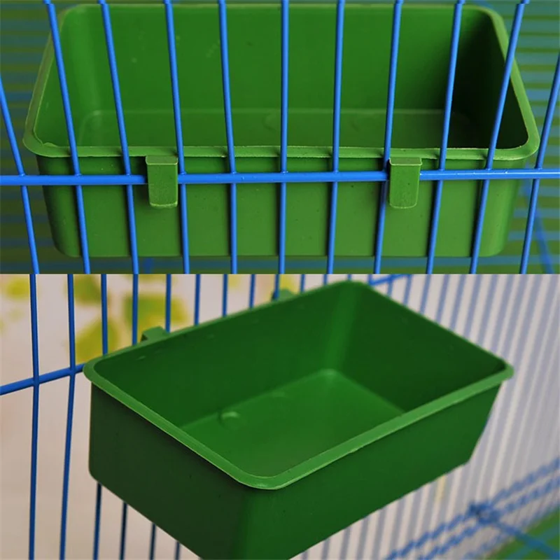 Multifunction Creative Green Food Tray Parrot Bathtub Animal Cage Shower Box