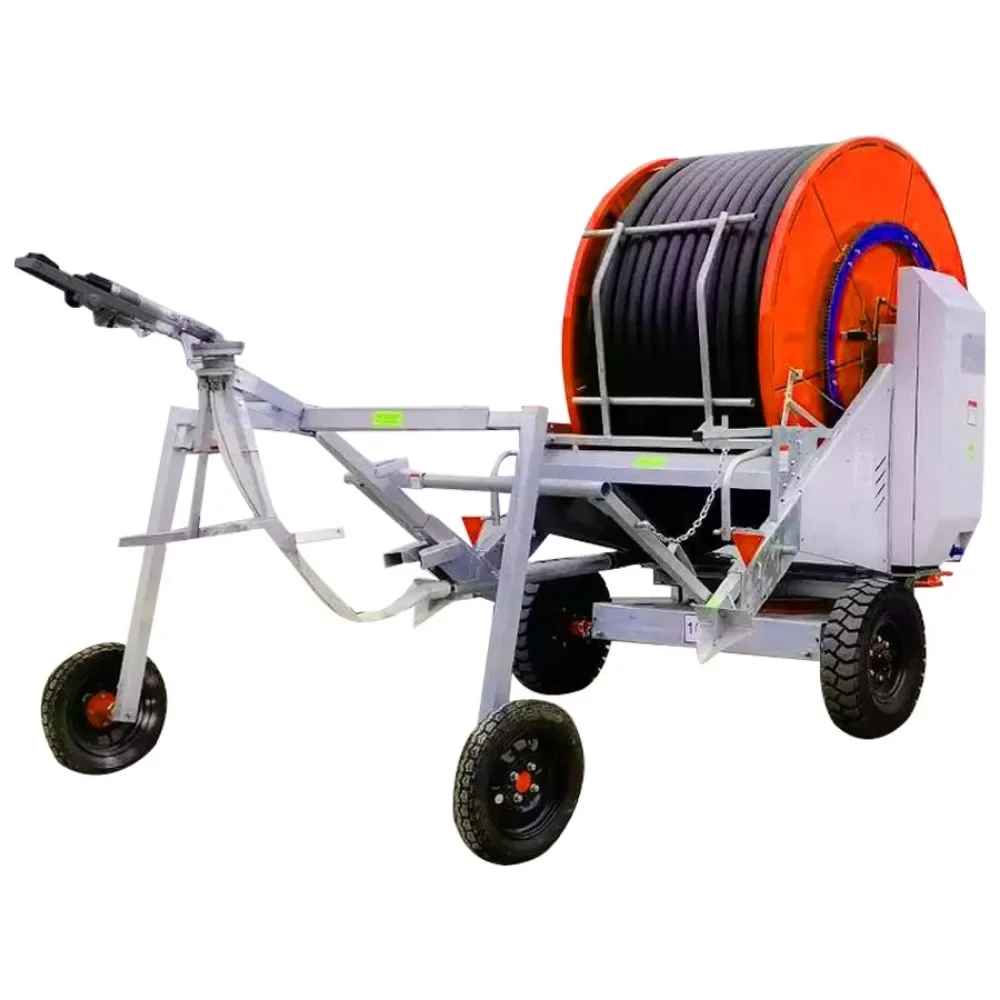 Aspersor de irrigação agrícola móvel com guincho multi bocal totalmente automático