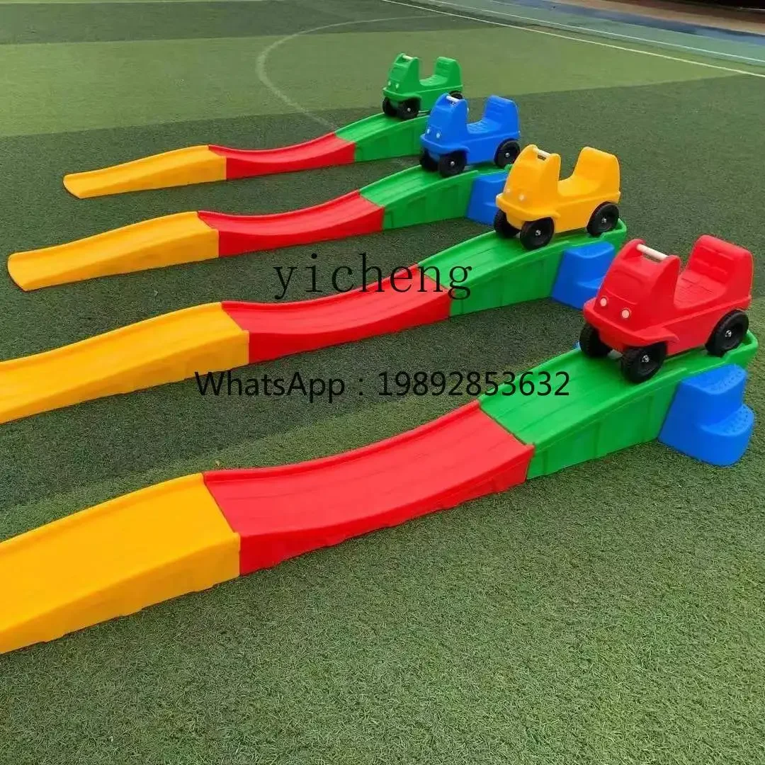AH  Three-Section Scooter Children's  Railway Indoor Sliding Outdoor Toys Swing Car