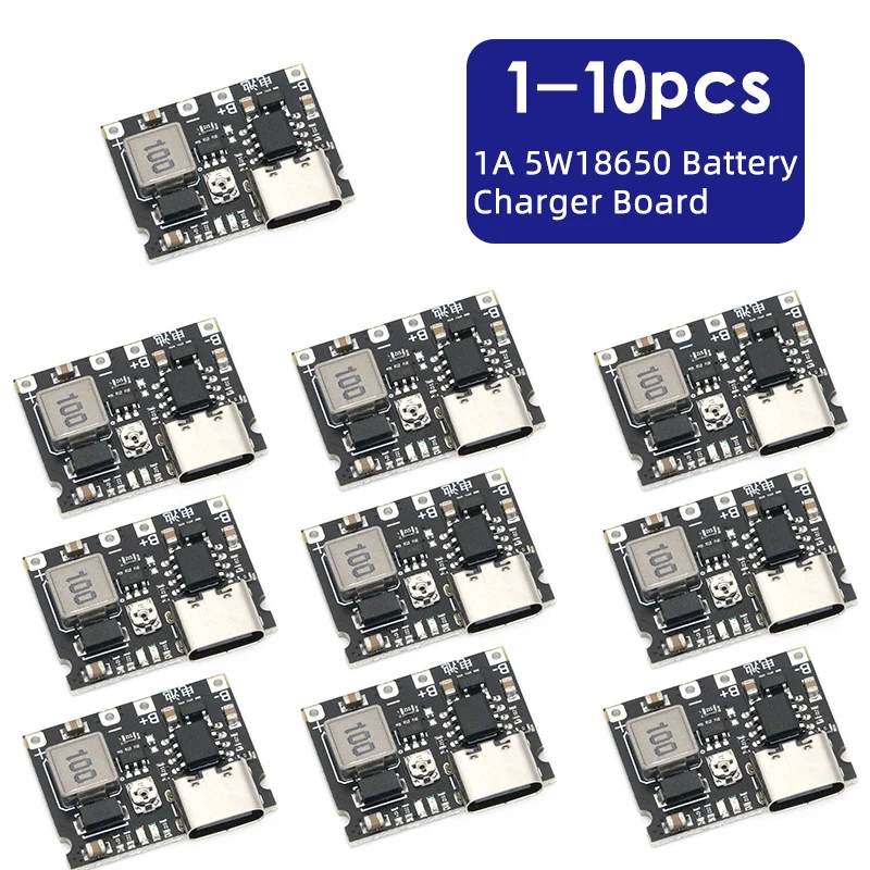 Lithium Li-ion 18650 3.7V 4.2V Battery Charger Board DC-DC Step Up Boost Module TP4056 DIY Kit Parts
