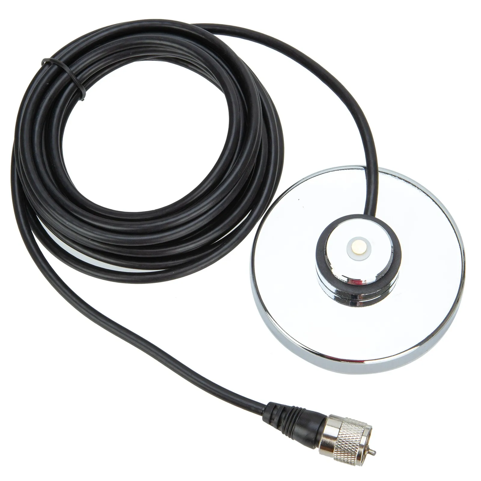 NB-90 เงิน NMO ฐานแม่เหล็ก 9 ซม.w/5M RG-58 สาย-สําหรับ Yaesu FT-7900/Kenwood TM-271/ICOM IC-2200H เสาอากาศรถยนต์