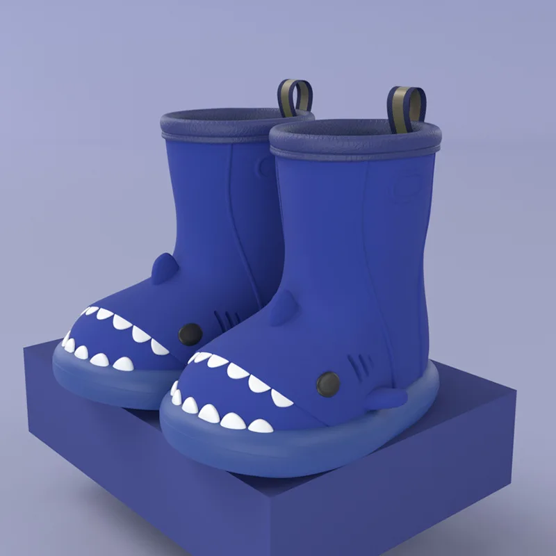 Cartoon Shark Kids Rain Boots For Boys Girls Waterproof Rubber Boots for Children Toddler Rain Shoes botas infantis CSH1418
